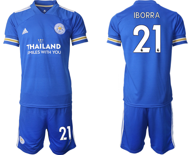 Men 2020-2021 club Leicester City home #21 blue Soccer Jerseys